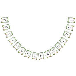 Bandeirinha Banner de bundas tropicais com Palmas Verdes e Vib