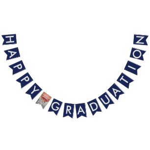 Bandeirinha Banner de Bunting Azul de Basquete de Graduação 