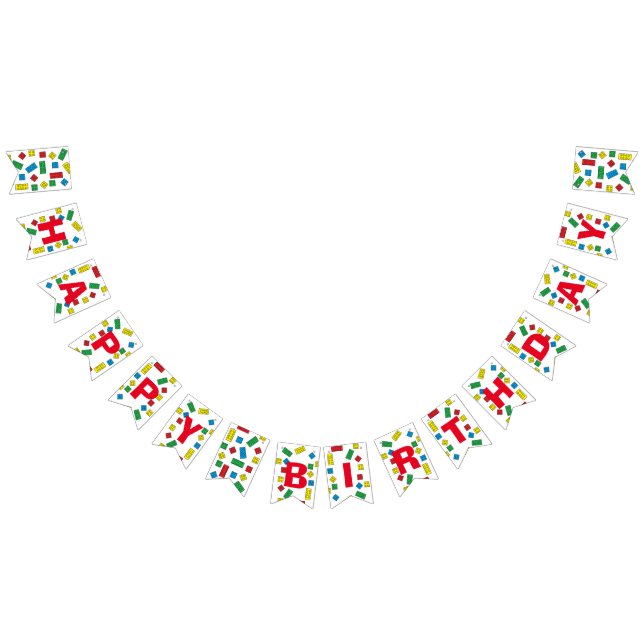 Bandeirinha Banner de Bunting "Building Blocks" (Todos)