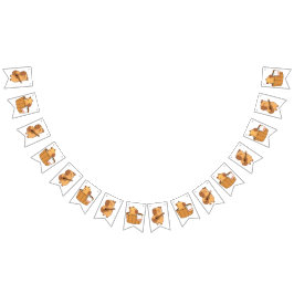 Bandeirinha Banner de Bunting Capybara | Festa de Animais Cujo