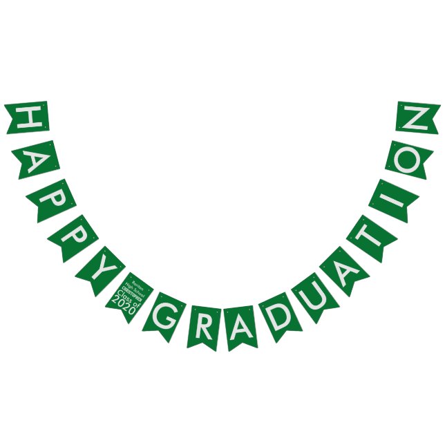 Bandeirinha Banner de Bunting da Escola Verde de Graduação (Todos)