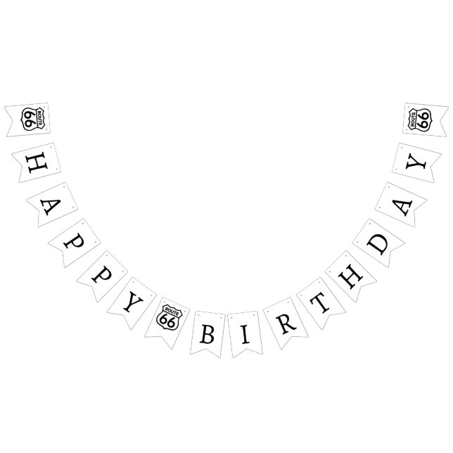Bandeirinha Banner de Bunting da Rota 66 (Todos)