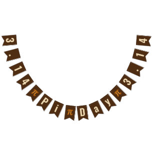 Bandeirinha Banner de Bunting Day 3.14 Pi