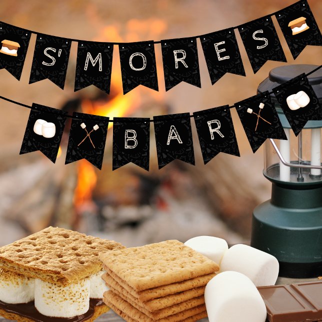 Bandeirinha Banner de Bunting do Bar S'mores (Criador carregado)