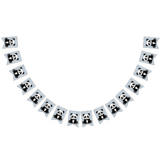 Bandeirinha Banner de Bunting do Partido Panda