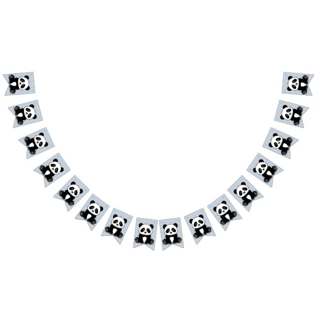 Bandeirinha Banner de Bunting do Partido Panda (Todos)