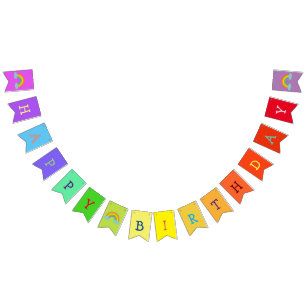 Bandeirinha banner de bunting para festa de aniversário