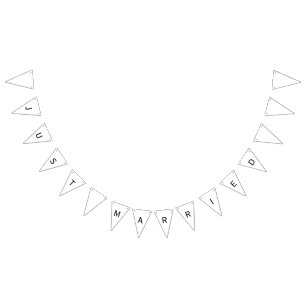 Bandeirinha Banner de Casamento de recem casados