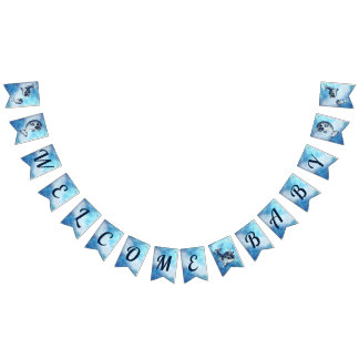 Bandeirinha Banner de Chá Bebê Narwhal