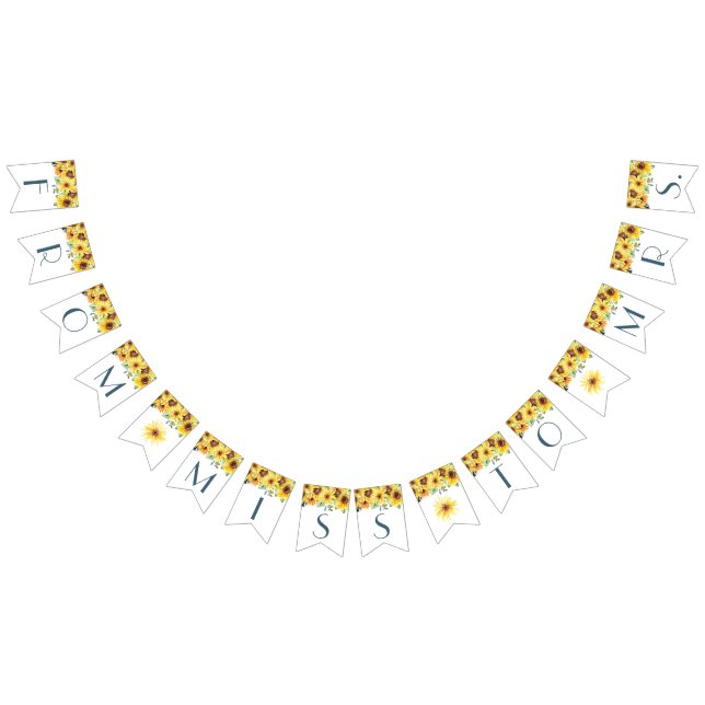 Bandeirinha Banner de Chá de Noiva de Girassóis de Verão (Todos)