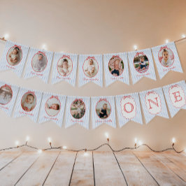 Bandeirinha Banner de Foto de Aniversário de 1º de Julho de 4