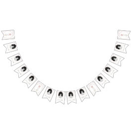 Bandeirinha Banner de Fotografia do Bobo Rosa Ganha 12 Meses