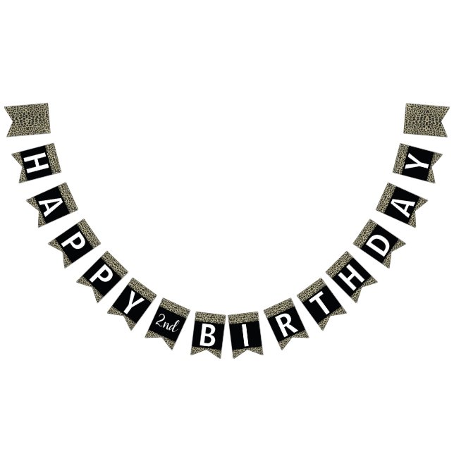 Bandeirinha Banner de impressão Leopard, personalizável (Todos)