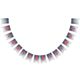 Bandeirinha Banner de Natal Branco Editável