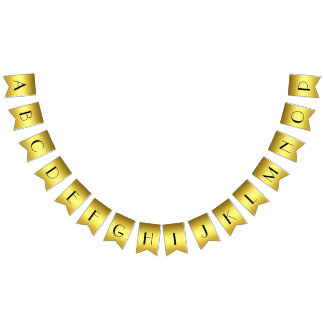 Bandeirinha Banner de ouro elegante personalizado