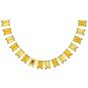 Bandeirinha Banner de reabastecimento do pequeno girassol