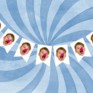 Bandeirinha Banner de rosto personalizado, Banner de aniversár