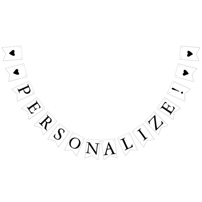 Bandeirinha Banner de Sinalizador de Casamento de Coração de V (Todos)