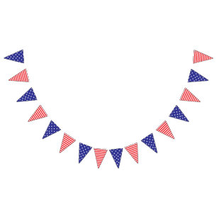 Bandeirinha Banner de Sinalizadores de Bunting Americano