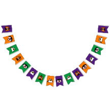 Banner do Halloween Party com Witch, Ghost e Vamp