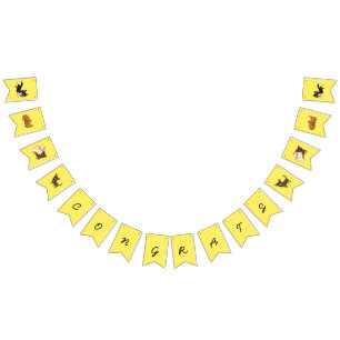 Bandeirinha Banner do Partido Bunting Chihuahua Amarelo