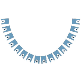 Bandeirinha Banner do partido Peek-a-boo Hiding Polar Bear Par