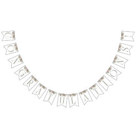 Bandeirinha Banner do Sinalizador de Bunting da Flor do Boho