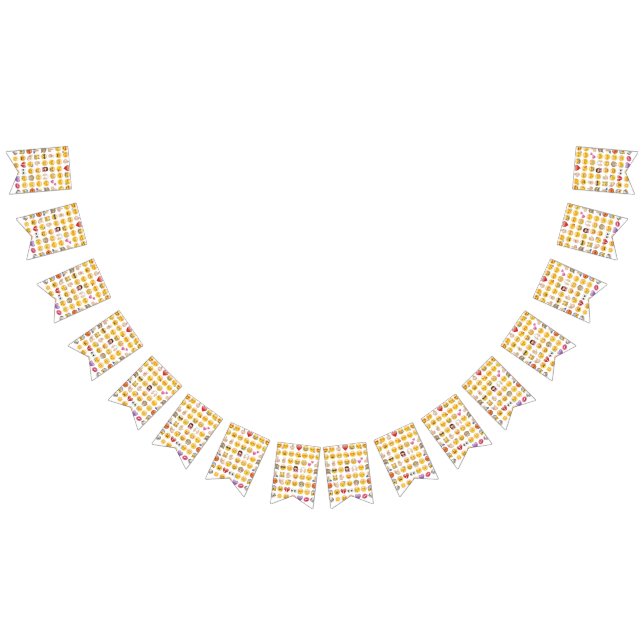 Bandeirinha banner emoji party bunting (Todos)