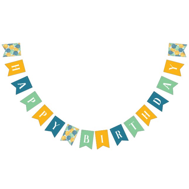 Bandeirinha Banner Feliz de Aniversário do Balão Cor-de-Rosa (Todos)