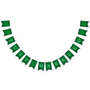 Bandeirinha Banner Gótico de Bunting Coração Verde e Preto 2