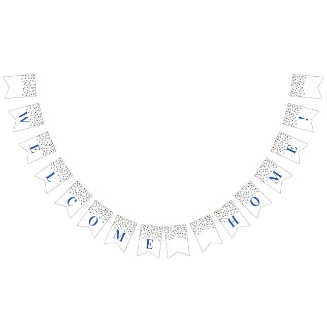 Bandeirinha Banner inicial de boas-vindas Confetti Dourado Azu (Todos)