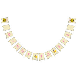 Bandeirinha Banner mamãe a Sinalizador de Chá de fraldas