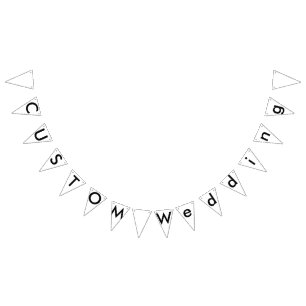 Bandeirinha Banner Personalizado de Bunting Casado - Triângulo