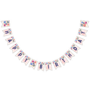 Bandeirinha Banner Personalizado de Bunting Party Swallowtail
