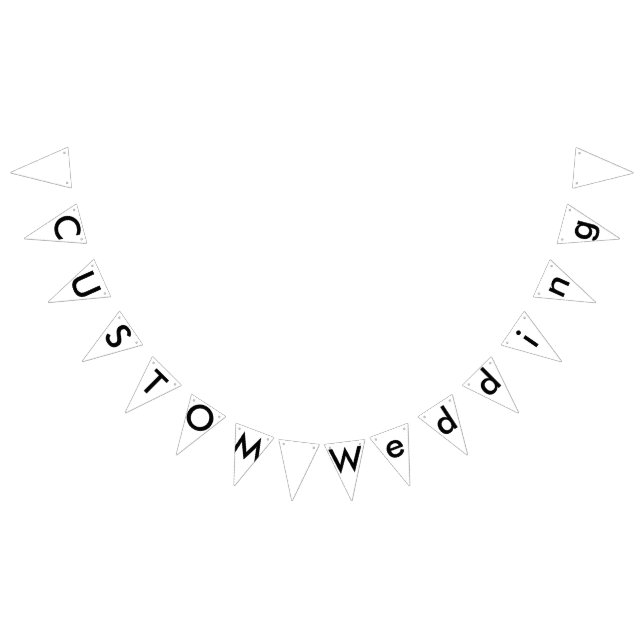 Bandeirinha Banner Personalizado de Bunting - Triângulo Clássi (Todos)