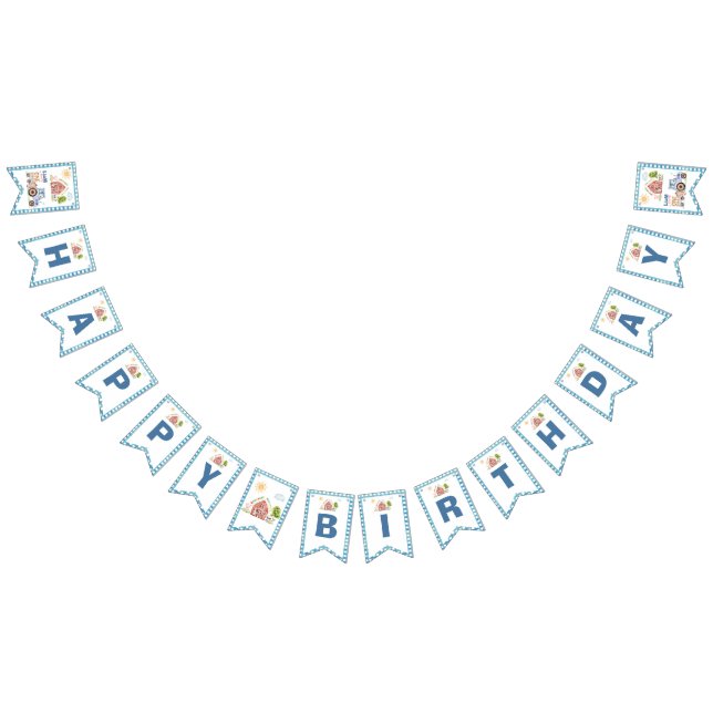 Bandeirinha Barnyard Fun 1st Birthday (Todos)