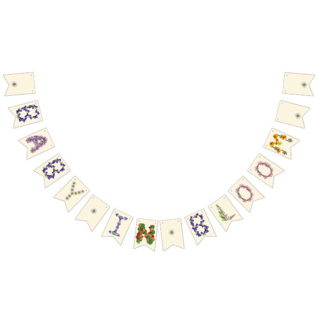 Bandeirinha Bebê na faixa de Bloom - Decor de Chá Floral (Todos)