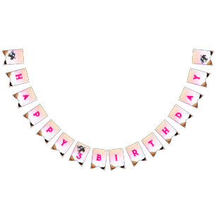 Bandeirinha Biker Kid Stirt Stunt Bike Birthday Bunting Flags