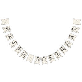 Bandeirinha Black Bow Coquette Birthday 