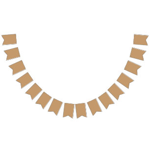 Bandeirinha Bloco de Cor Bege Pêssego Design de Casamento So