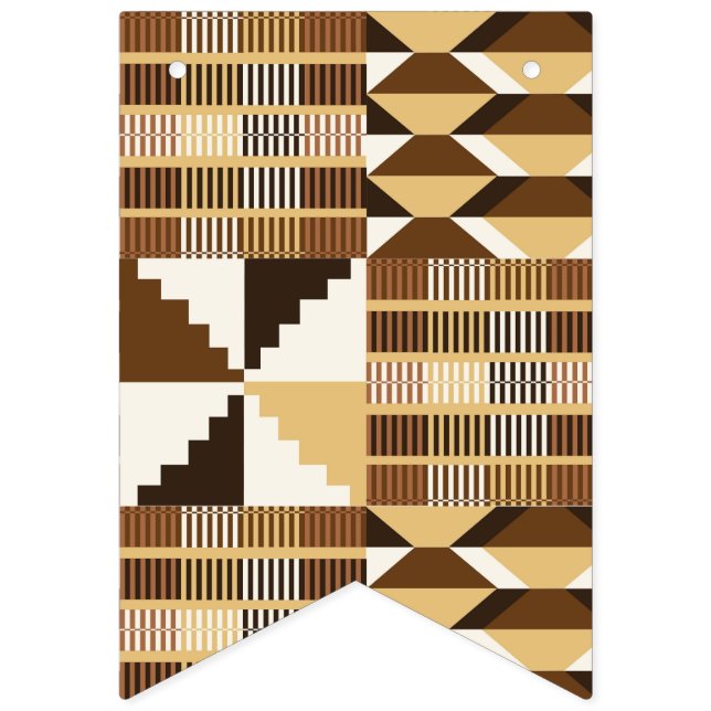 Bandeirinha Bloco Kente - Ocre Silenciado (Primeira Bandeira)
