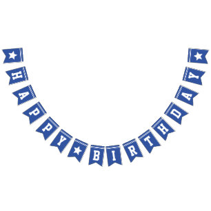 Bandeirinha Blue Football Jersey - Festa de aniversário do te