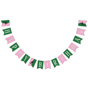 Bandeirinha Boa Bruxa Má - Noivado Rosa e Verde
