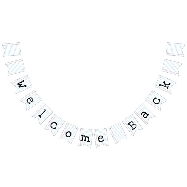 Bandeirinha Boa vinda de volta à escola (Todos)