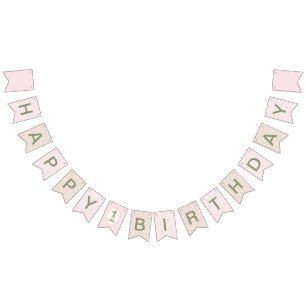 Bandeirinha Bobo Goose Happy Birthday Bunting - Cottagecore