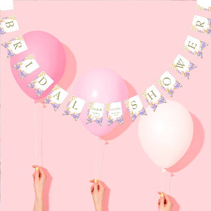 Bandeirinha Boho Butterflies Hydrangeas Chá de panela Russo