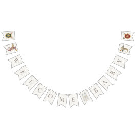 Bandeirinha Boho Storybook Dragon Chá de fraldas Welcome