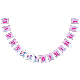 Bandeirinha Bolhas de Aniversário Feliz do Pôneo Espírito Colo