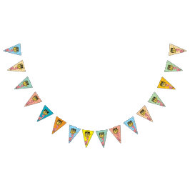 Bandeirinha Bonita Cartoon Dinossaur Aniversário