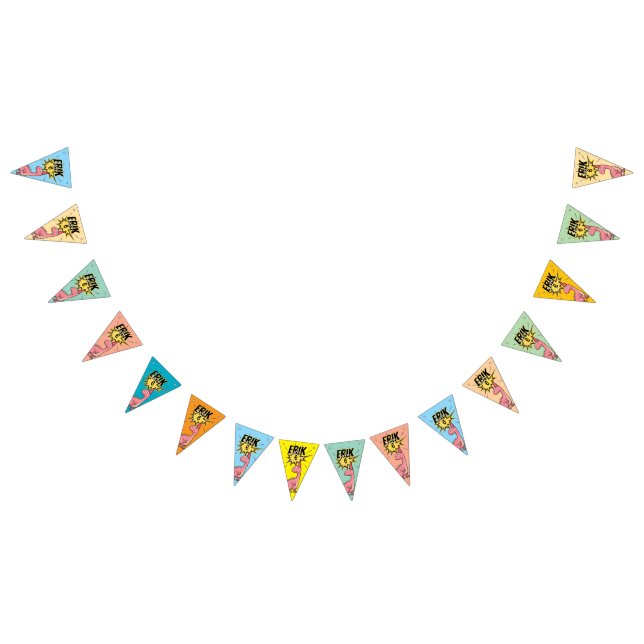 Bandeirinha Bonita Cartoon Dinossaur Aniversário (Todos)